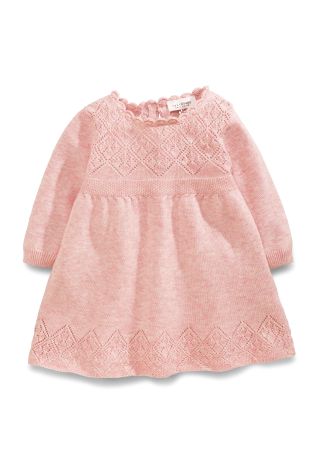 Pink Knitted Jumper Dress (0-18mths)